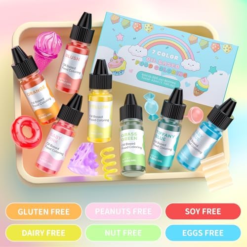 Cherrysea 7x6ml Oil-Based Food Coloring Set