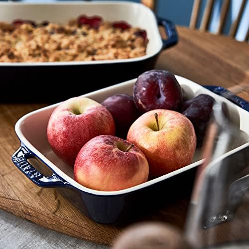 Staub 3-Pc Ceramic Baking Dish Set, Dark Blue