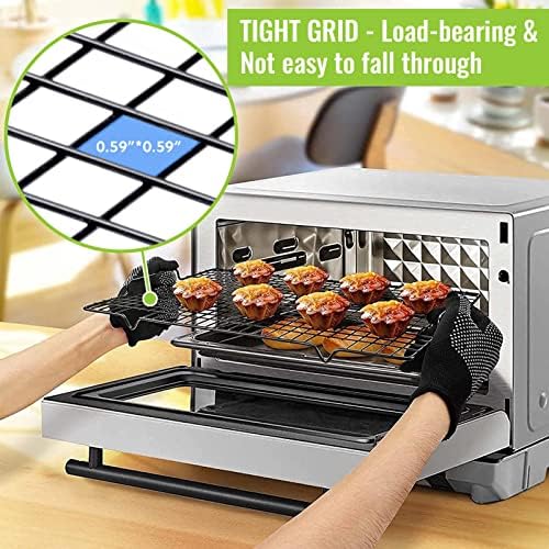 HULISEN Cooling Rack 2-Pack, 16 x 10 Inch Nonstick Baking Rack with