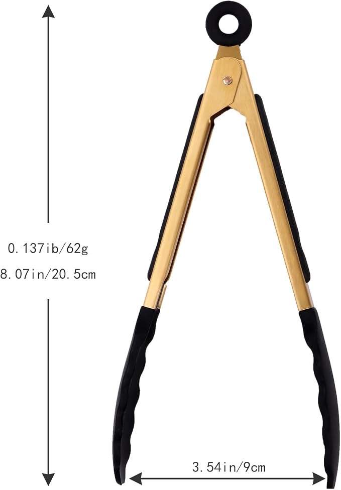 4-Piece Kitchen Food Tongs 7" Mini Silicone Serving Tongs - Image 4