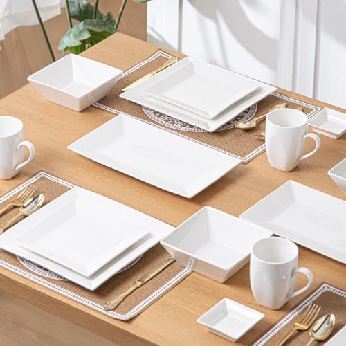 Porlien 12-inch White Porcelain Serving Platters for Party, Wedding