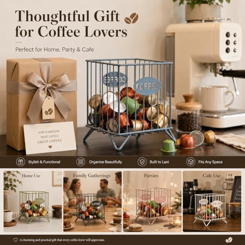 Coffee Pod Holder Organizer, K Cup Holders, Metal Storage Capsule