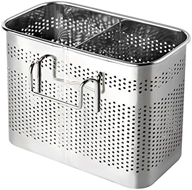 Stainless Steel Cutlery Utensil Holder (Medium Square) Chopsticks