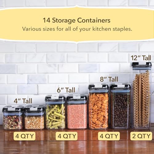 Simply Gourmet Airtight Food Storage Containers with Lids – 14 Piece