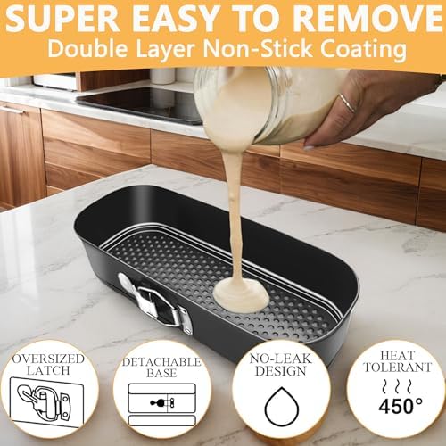 Rectangular Springform Cake Baking Pans: Non-Stick Springform Pans