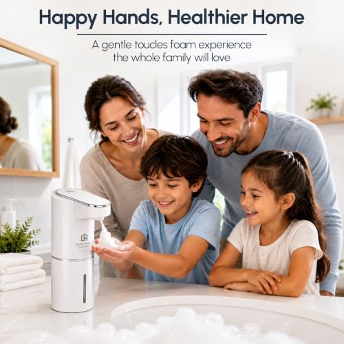 Automatic Foaming Soap Dispenser Touchless - 2 Pack Rechargeable
