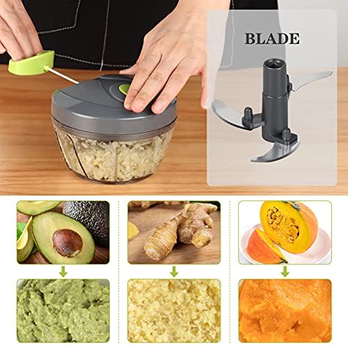 Cambom Manual Food Chopper Vegetable Cutter, Hand String Vegetable