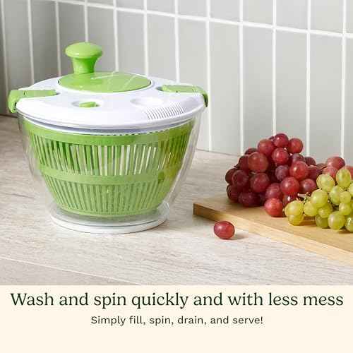 Cuisinart Salad Spinner- Wash, Spin & Dry Salad Greens, Fruits & Vegetables, 3qt, CTG-00-SSAS