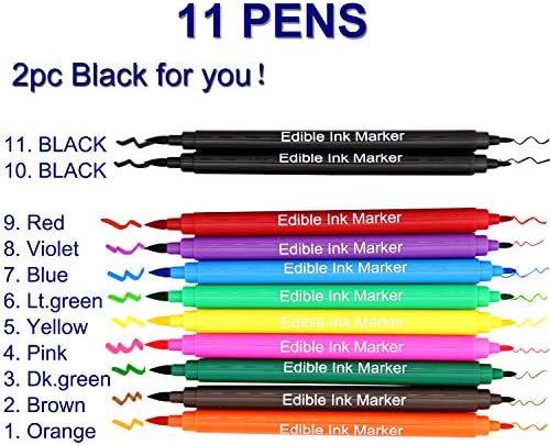 Edibleink Food Coloring Pens, 11Pcs
