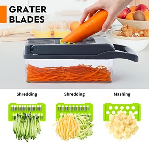 Vegetable Chopper, 13-in-1, 8 Blades