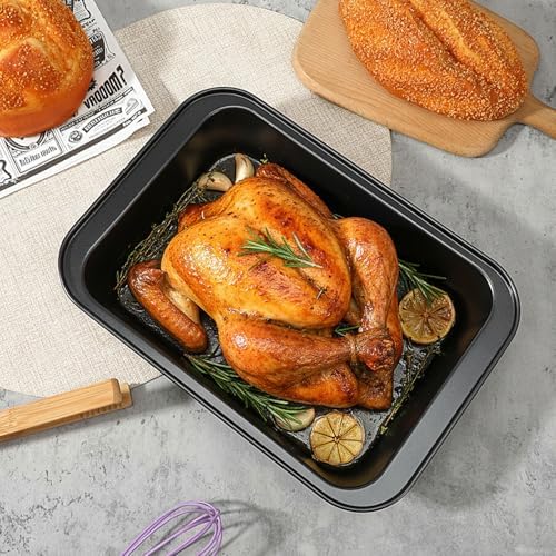 Set of 4 Rectangular Cake Pan, 9 x 13 Inch Non-Stick Baking Pans for