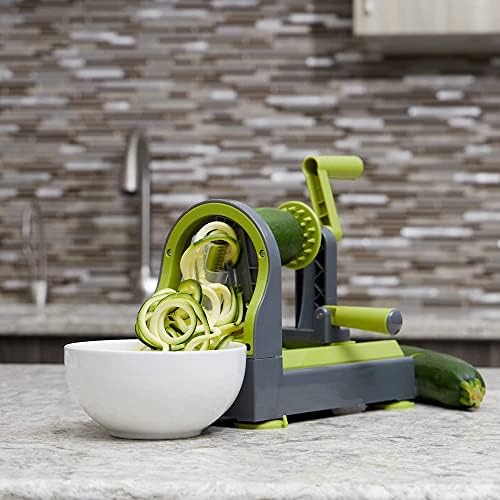 Home Basics 4-Function Tabletop Spiralizer, Green