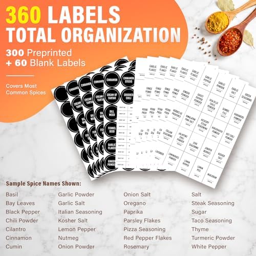 24 Pack 4 oz Square Glass Spice Jars with Labels, Airtight Bamboo Lids
