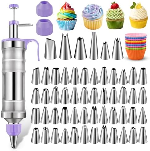 NOVANO Dessert Decorating Syringe Set, Frosting Piping Kit