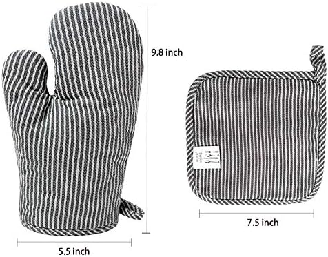 4-Piece Oven Mitts and Pot Holders Set