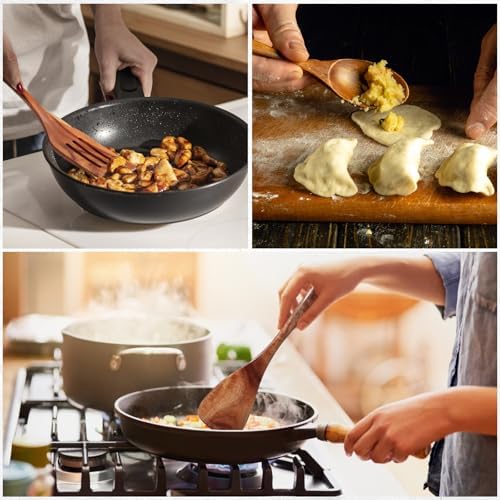 10 Piece Natural Teak Wooden Kitchen Utensil Set