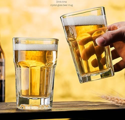 500ml Drinking Glass Set of 6 | Clear Tumbler Water Glasses for