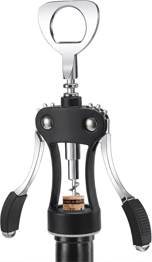 KORCCI Wine Opener, Heavy-Duty Zinc Alloy Wing Corkscrew, Premium Beer Bottle by KORCCI