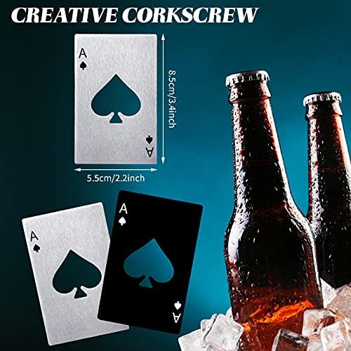 Chumia Poker Card Bottle Openers Stainless Steel Poker Card Beer Ace Bottle Cap - Image 2