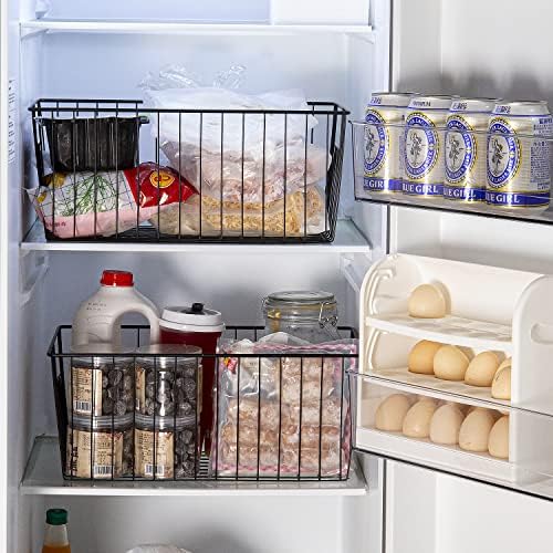16inch Freezer Wire Storage Organizer Baskets, Household Refrigerator