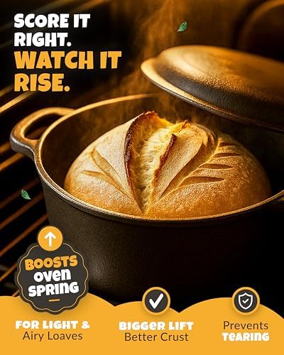 CRUSTLOVE Bread Lame 2-Piece Set for Controlled Dough Scoring with 5