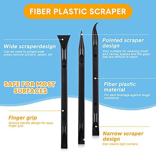 Honoson Cleaning Scraper Picks, 9 Pcs, Black