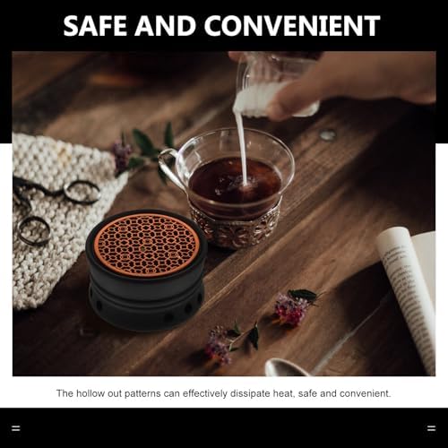 Ceramic Teapot Warmer with Candle Stand, Japanese Retro Black