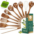 AIUHI 10-Piece Teak Wood Kitchen Utensil Set
