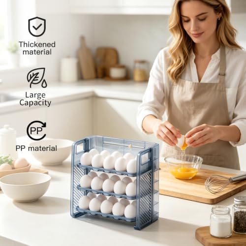 Egg Organizer For Refrigerator Holder Countertop,Dispenser For Eggs
