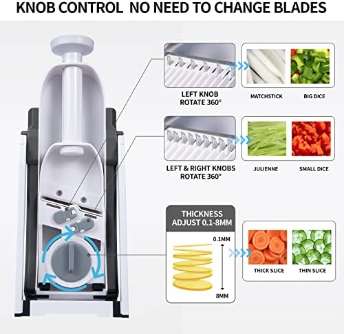 QYKIC Mandoline Slicer, Gray