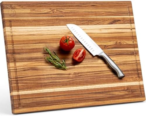 WALDWERK Teak Wood Cutting Board, 24 x 18 x 1,2"