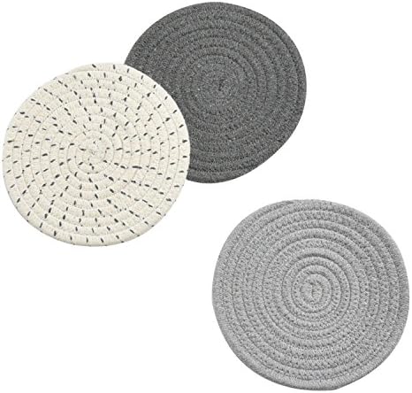 Potholders Set Trivets Set 100% Pure Cotton Thread Weave Hot Pot
