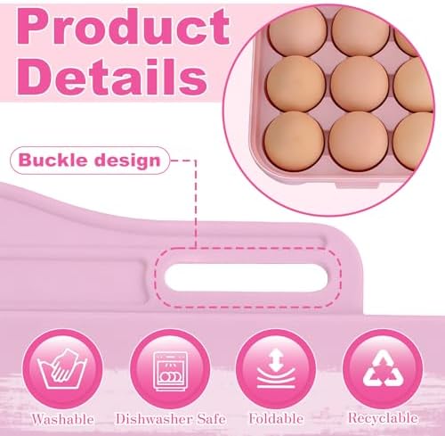 PhantomSky Egg Holder, 18 Eggs, Pink