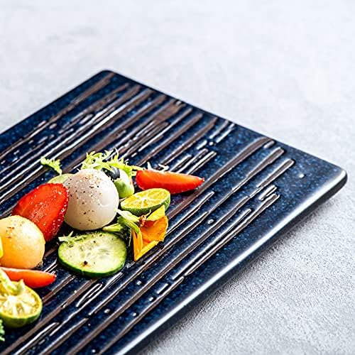 Serving Platter Ceramic Flat Tray-14 inch Large Serving Plate for
