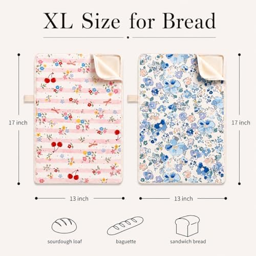 7PCS Beeswax Bread Bags for Sourdough Bread Storage