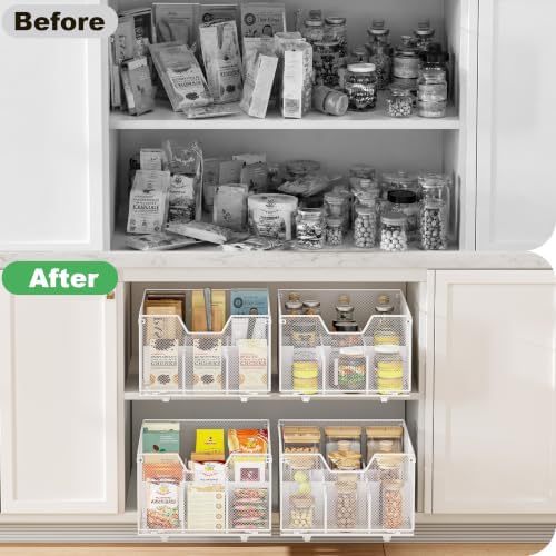2 Pack Pull out Cabinet Organizer,Slide out Pantry Shelves Drawer