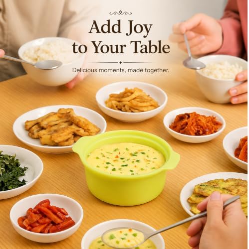 Microwave Silicone Food Steamer Set of 2, with Lid, 2.5 Cup, Made in