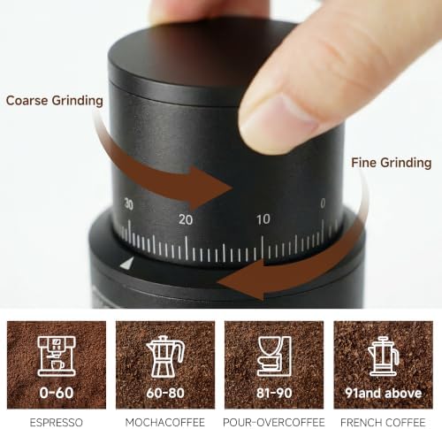 HIBREW G5mini Portable Wireless Coffee Grinder, 5200mAh