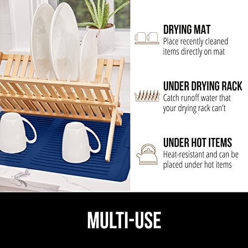 Gorilla Grip Dish Drying Mat and Under Sink Mat Liner, Quick Dry Pad