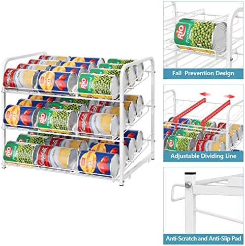BTY 3-Tier Can Organizer, 2 Pack, White