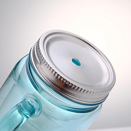 Cupture 2 Vintage Blue Mason Jar Tumbler Mug With Stainless Steel Lid