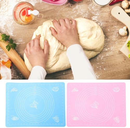 2pcs Silicone Pastry Rolling Mat for Dough Kneading and Baking Tools