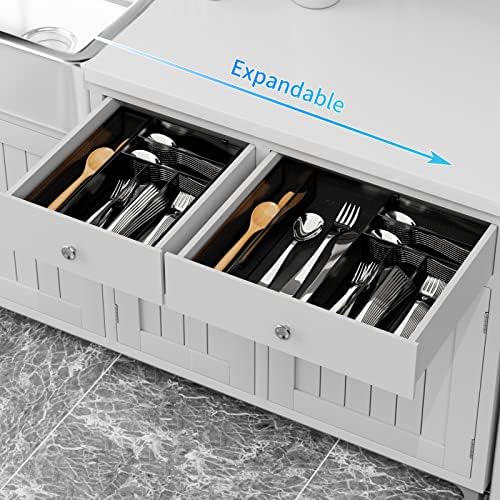 JANE EYRE Utensil Drawer Organizer - Expandable Cutlery Tray