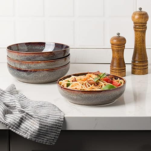 30oz Ceramic bowls set of 4-8" serving bowls for