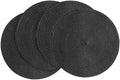 Floroom 15 Inch Round Braided Placemats Set of 4, Washable Heat