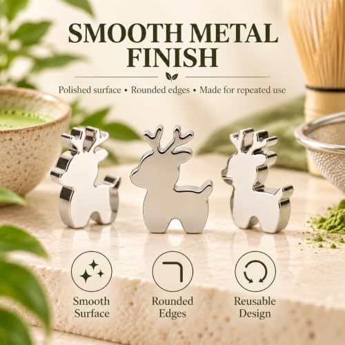 Matcha Sifter Beads, 316 Stainless Steel Elk Sieve Balls, 3 Pack