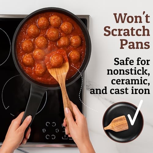 6-Piece Wooden Kitchen Utensil Set with Hooks