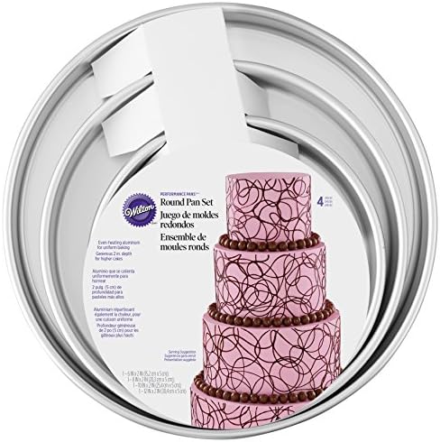 Wilton Round Cake Pans, Aluminum, 4 Piece Set