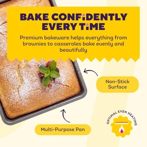 Wilton Silver Non-Stick Oblong Cake Pan, Made Without PFAS