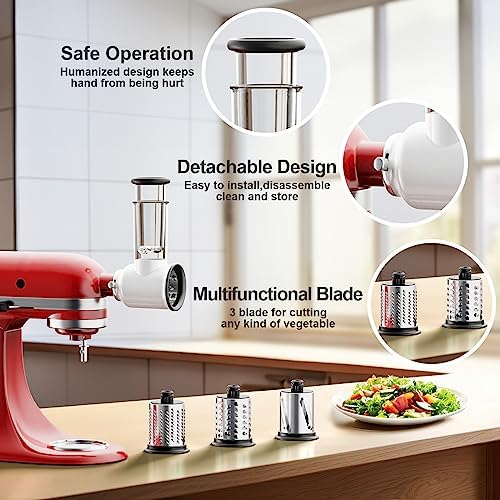 COFUN Slicer Shredder Attachment for KitchenAid Stand Mixer